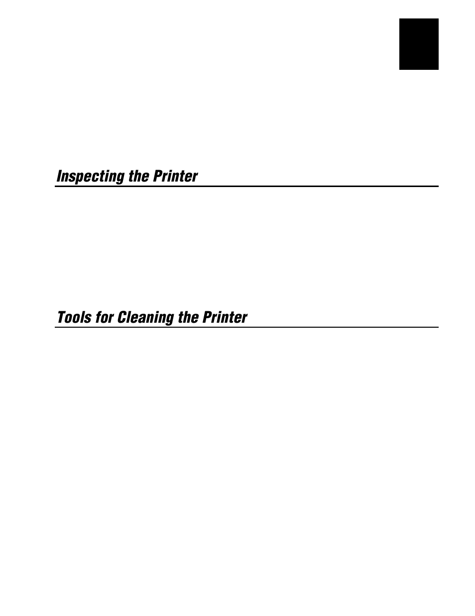 Inspecting the printer, Tools for cleaning the printer | IBM EasyCoder 3400e User Manual | Page 53 / 150