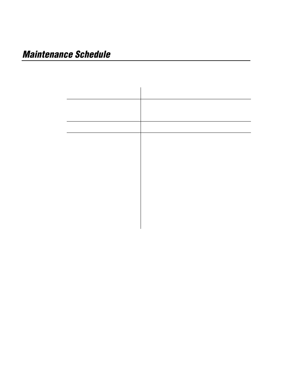 Maintenance schedule | IBM EasyCoder 3400e User Manual | Page 54 / 150