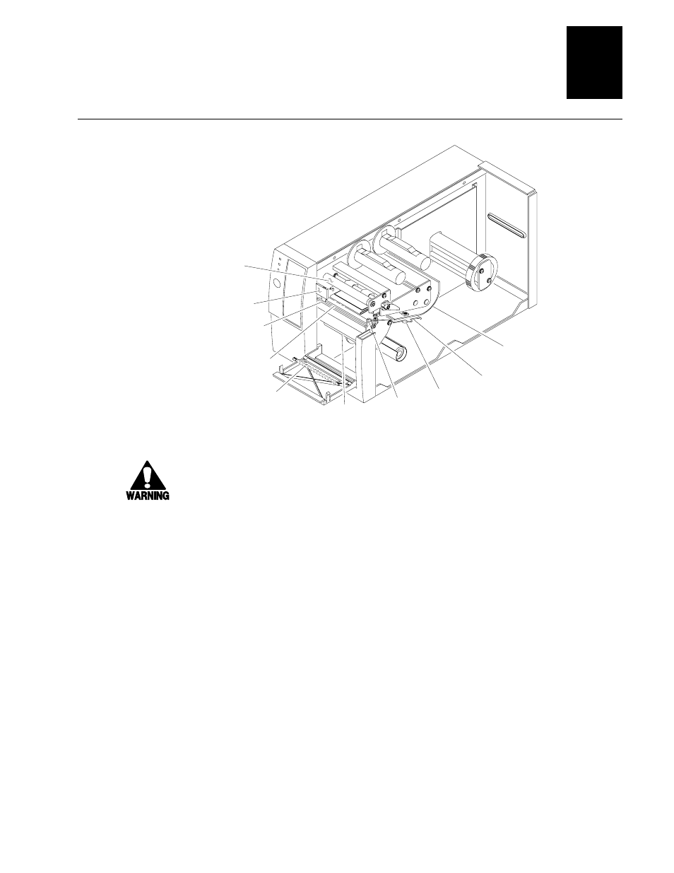 Nugfont, Maintaining the printer 3-5, Locating the printer parts you need to maintain | IBM EasyCoder 3400e User Manual | Page 55 / 150