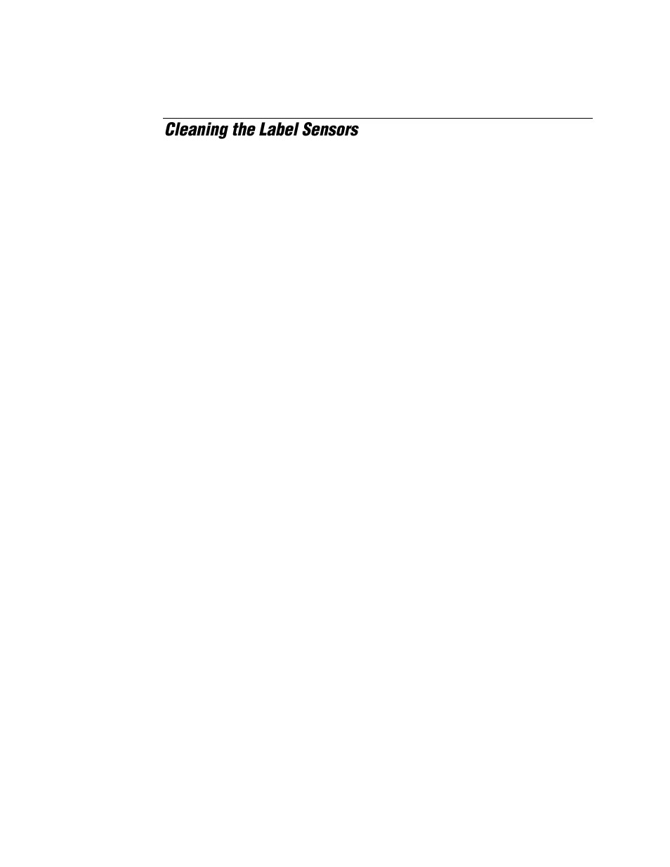 Cleaning the label sensors | IBM EasyCoder 3400e User Manual | Page 60 / 150