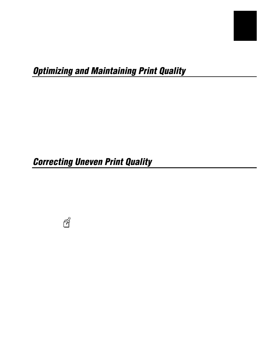 Optimizing and maintaining print quality, Correcting uneven print quality | IBM EasyCoder 3400e User Manual | Page 73 / 150