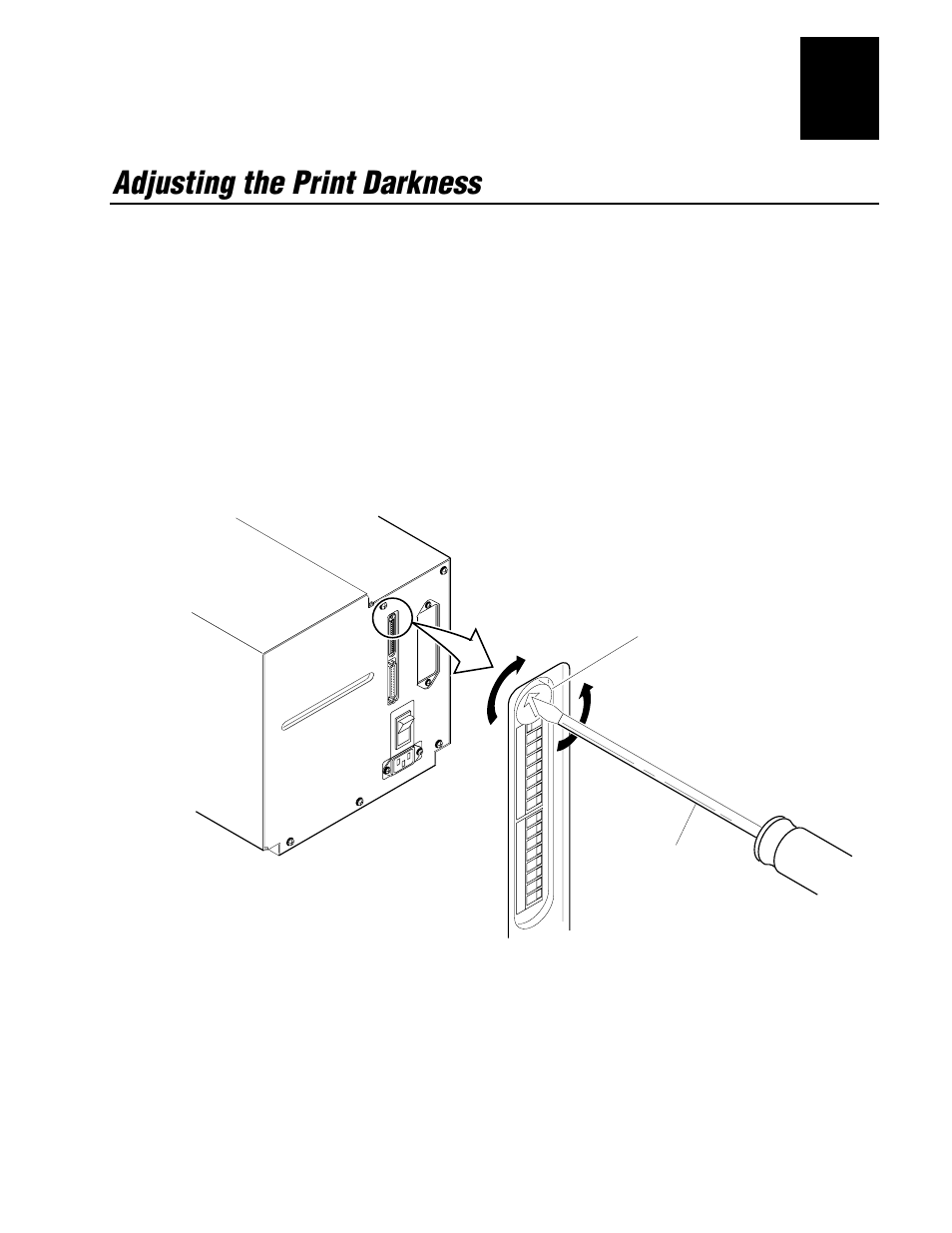 Adjusting the print darkness | IBM EasyCoder 3400e User Manual | Page 75 / 150