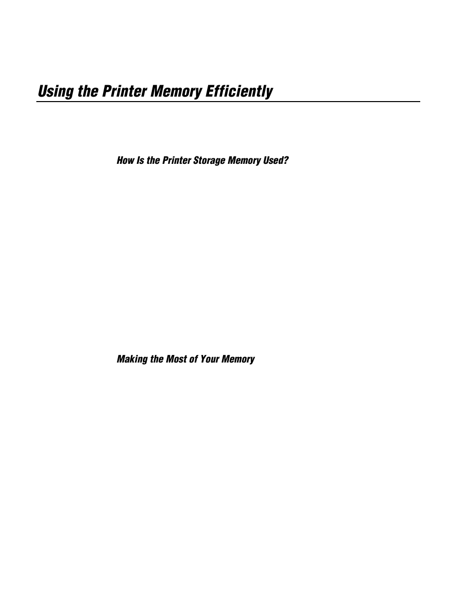 Using the printer memory efficiently | IBM EasyCoder 3400e User Manual | Page 78 / 150