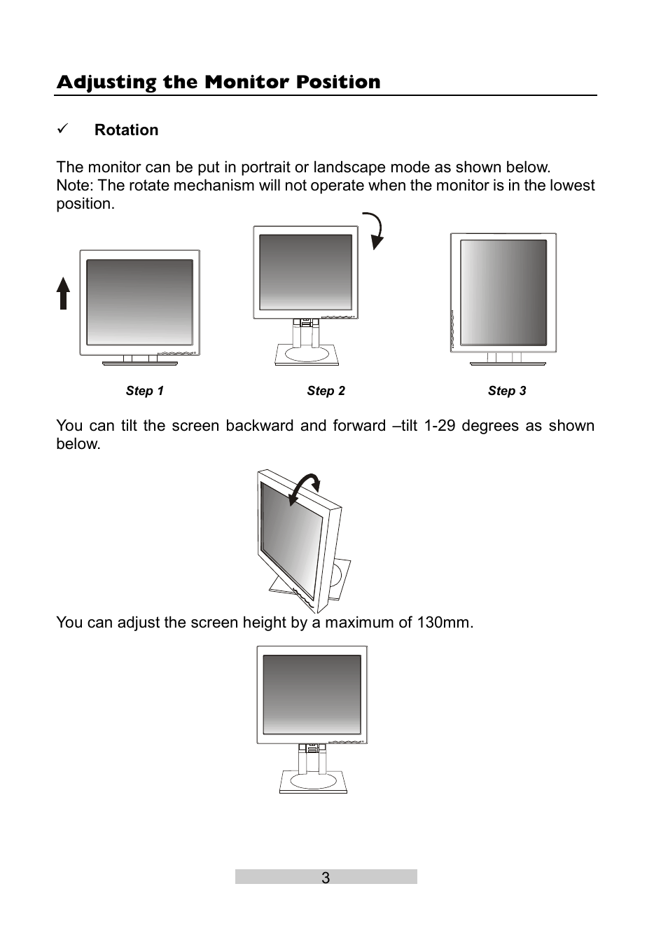 Adjusting the monitor position | IBM T86A User Manual | Page 14 / 61