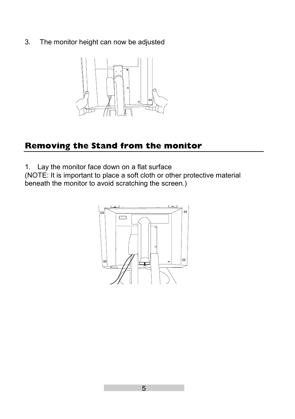 Removing the stand from the monitor | IBM T86A User Manual | Page 16 / 61