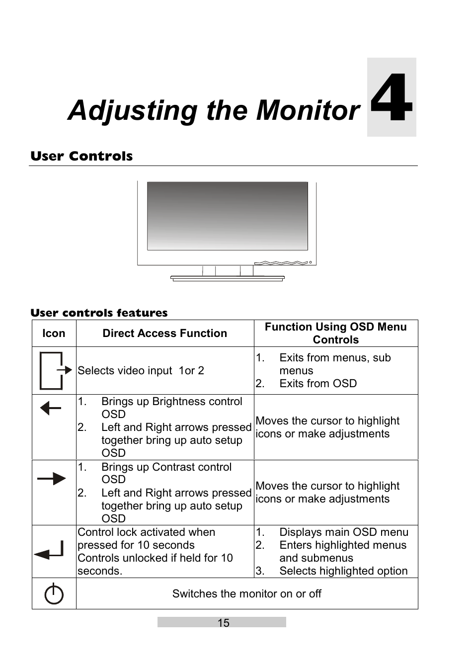 Adjusting the monitor | IBM T86A User Manual | Page 26 / 61