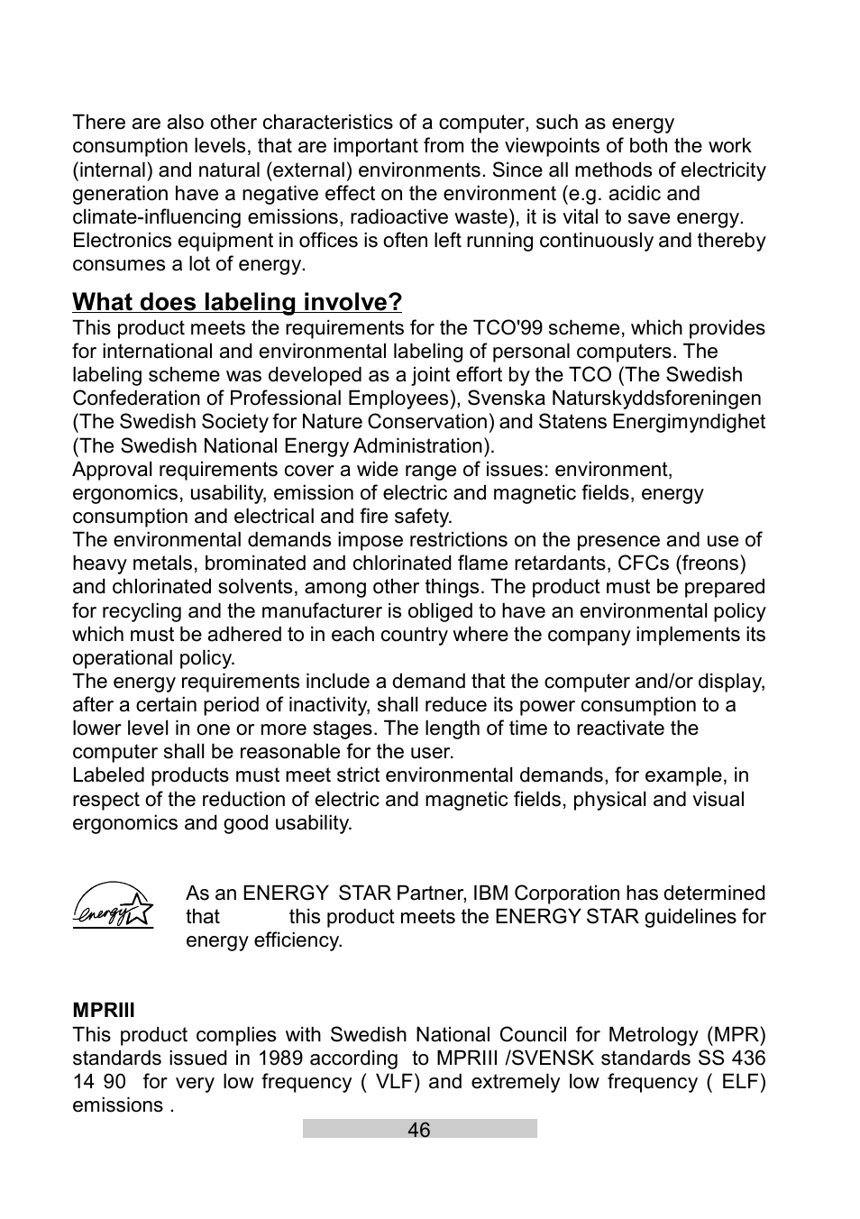 What does labeling involve | IBM T86A User Manual | Page 57 / 61