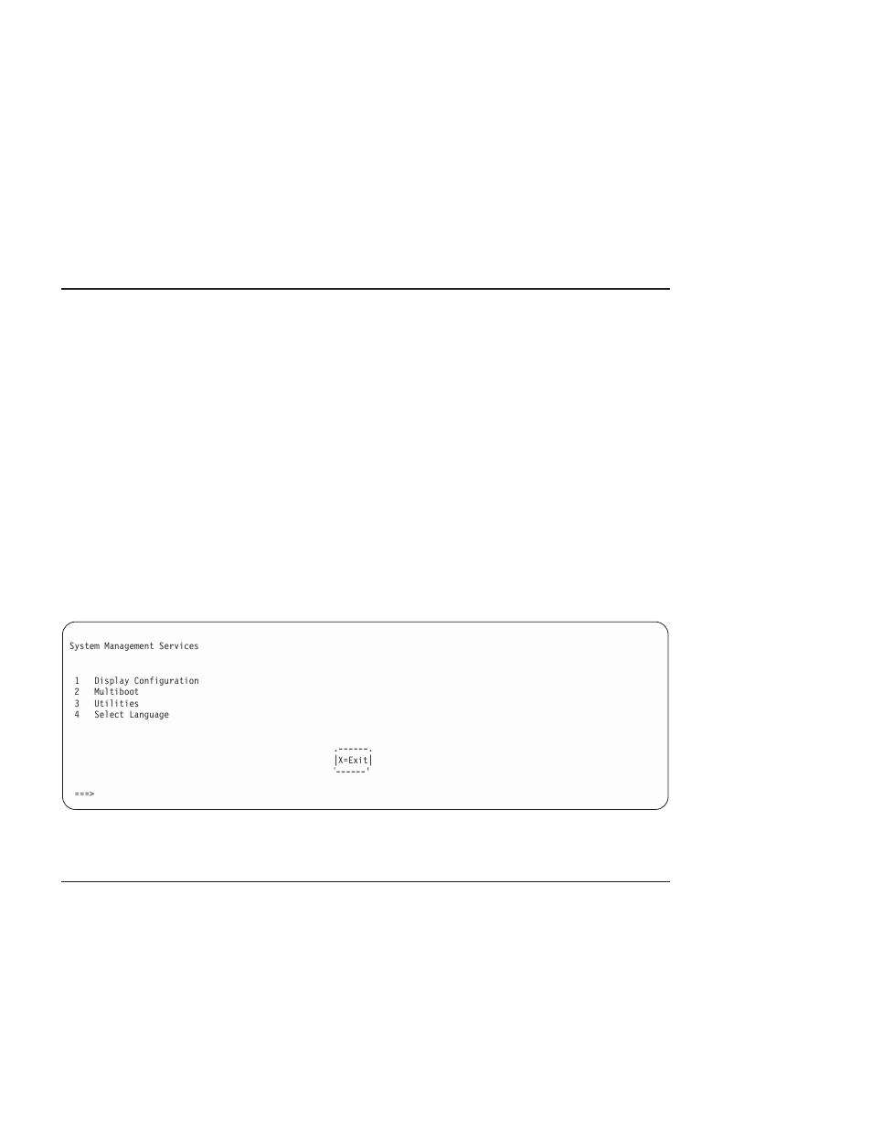 Text-based system management services, Display configuration | IBM RS/6000 44P User Manual | Page 112 / 216