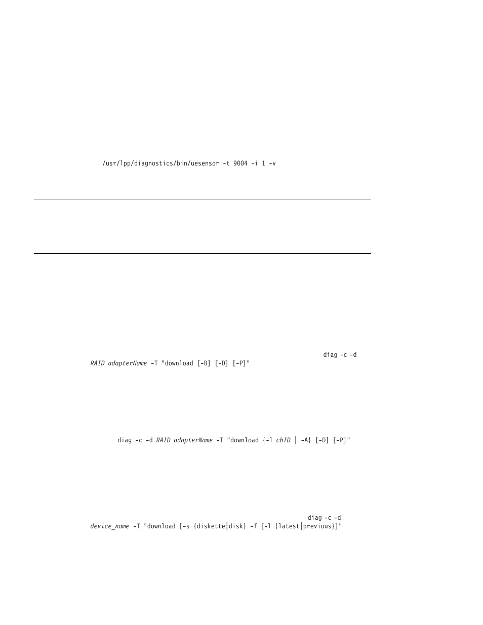 Display test patterns, Download microcode, Download microcode to pci scsi raid adapter | Download microcode to a pci fc-al adapter | IBM RS/6000 44P User Manual | Page 148 / 216