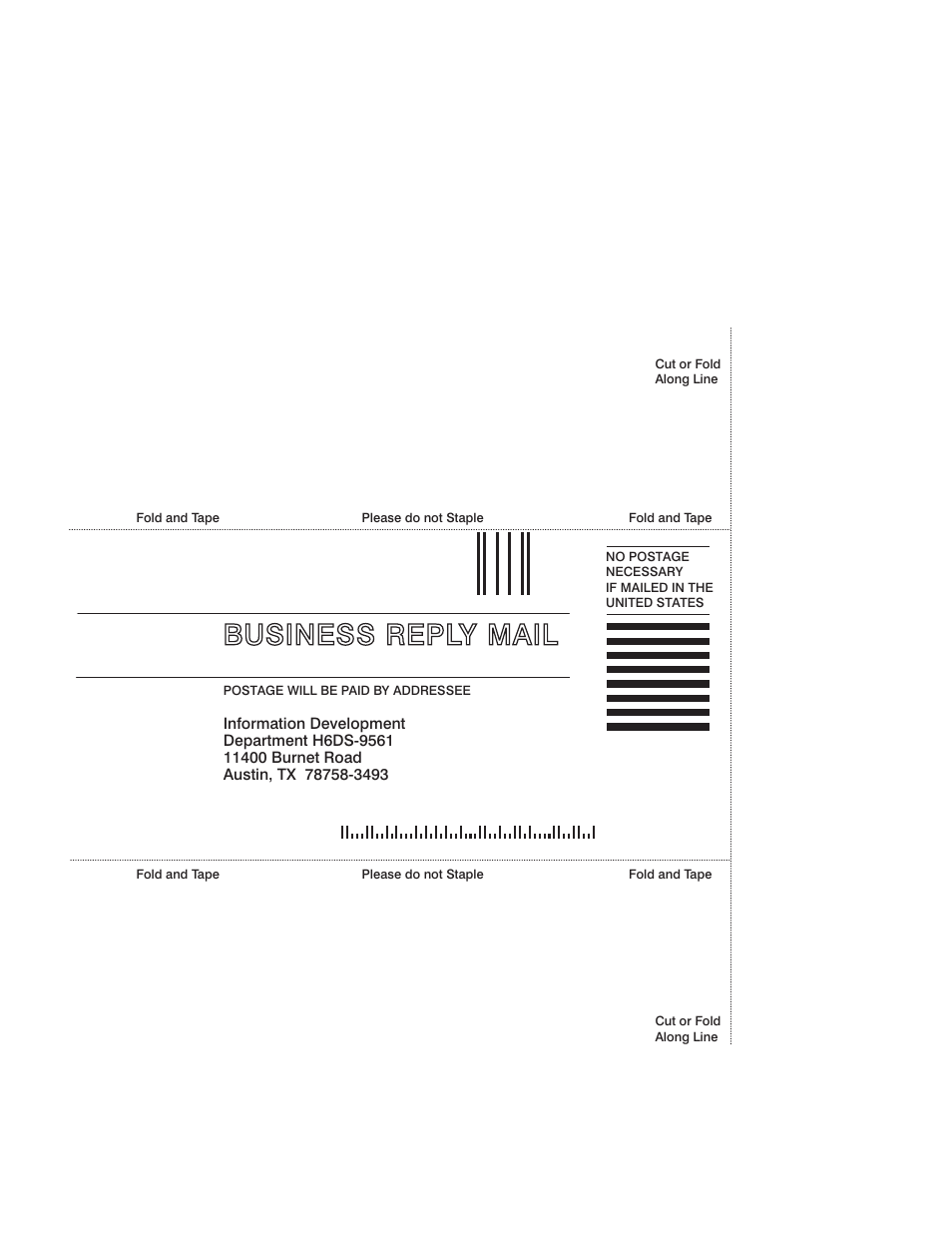 Business reply mail | IBM RS/6000 44P User Manual | Page 214 / 216