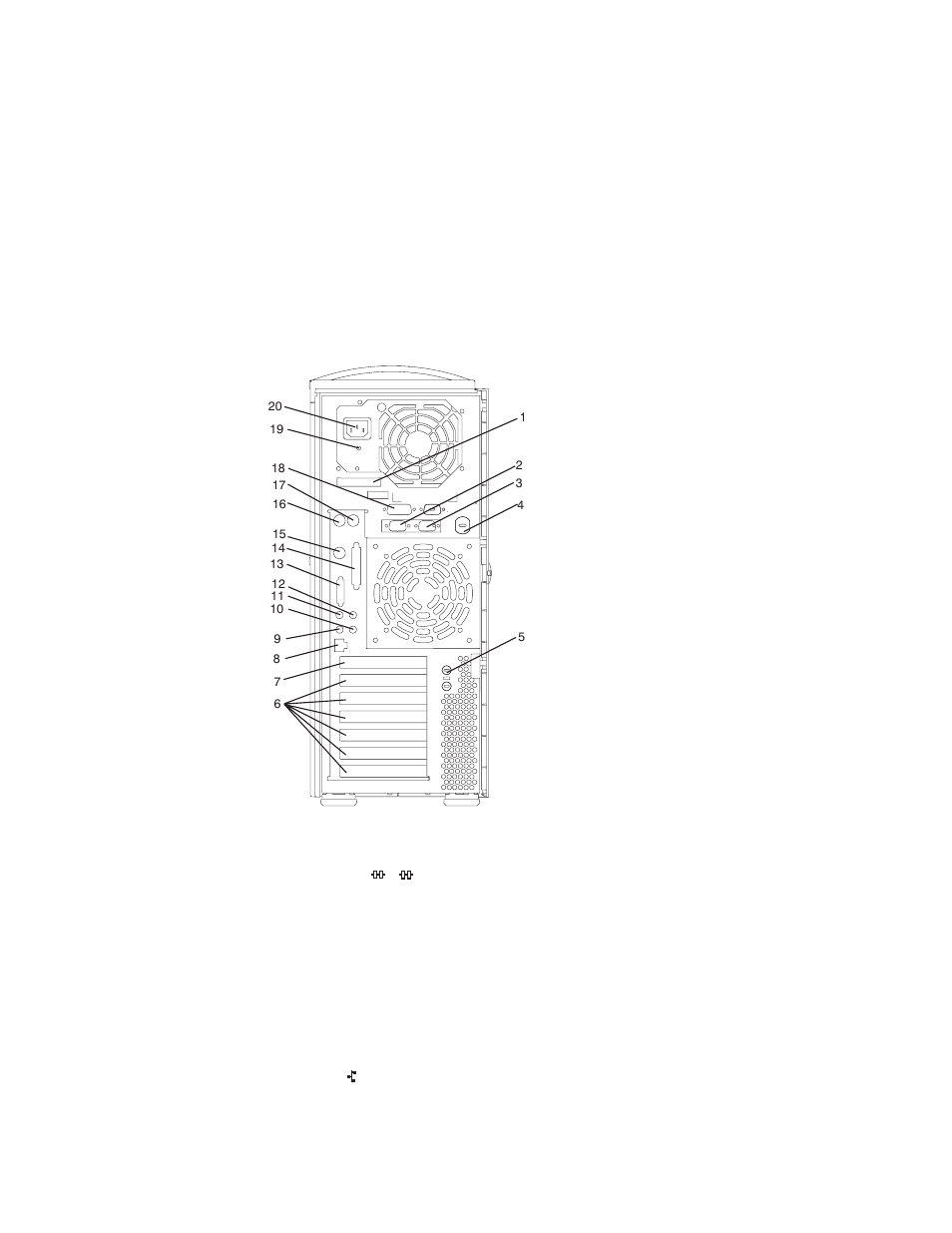 Rear view | IBM RS/6000 44P User Manual | Page 22 / 216