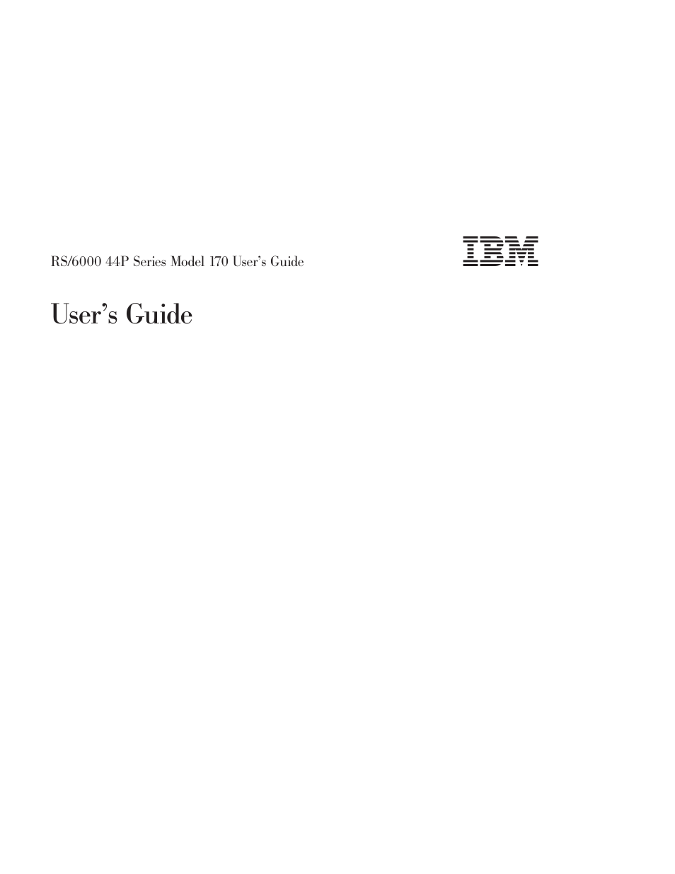 User’s guide | IBM RS/6000 44P User Manual | Page 3 / 216