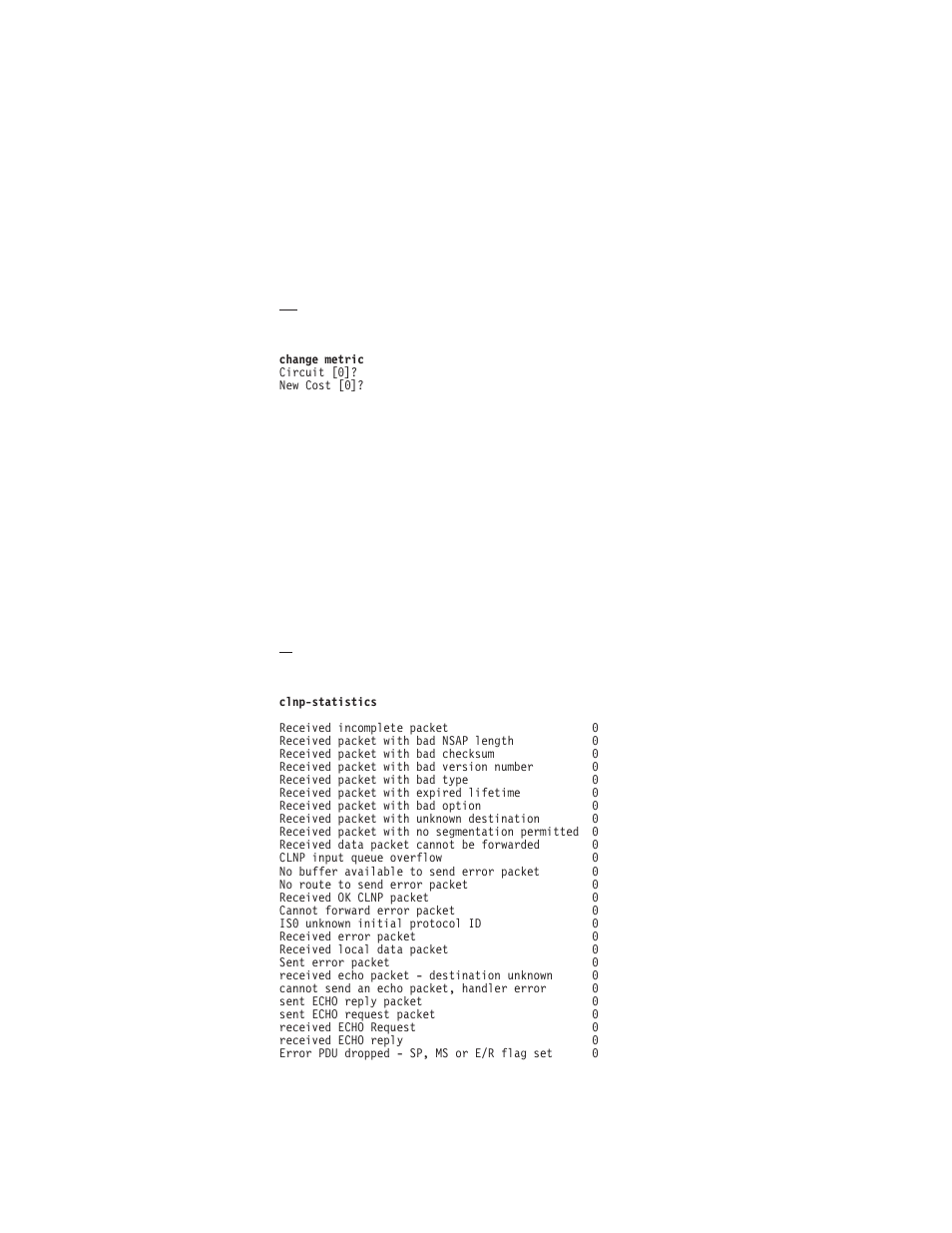 Change metric clnp-stats, Change metric, Clnp-stats | IBM SC30-3865-04 User Manual | Page 361 / 513