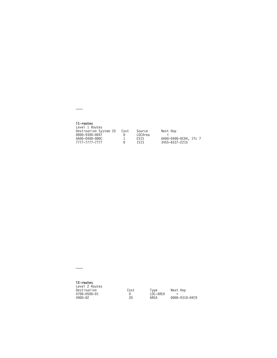 L1-routes l2-routes, L1-routes, L2-routes | IBM SC30-3865-04 User Manual | Page 368 / 513