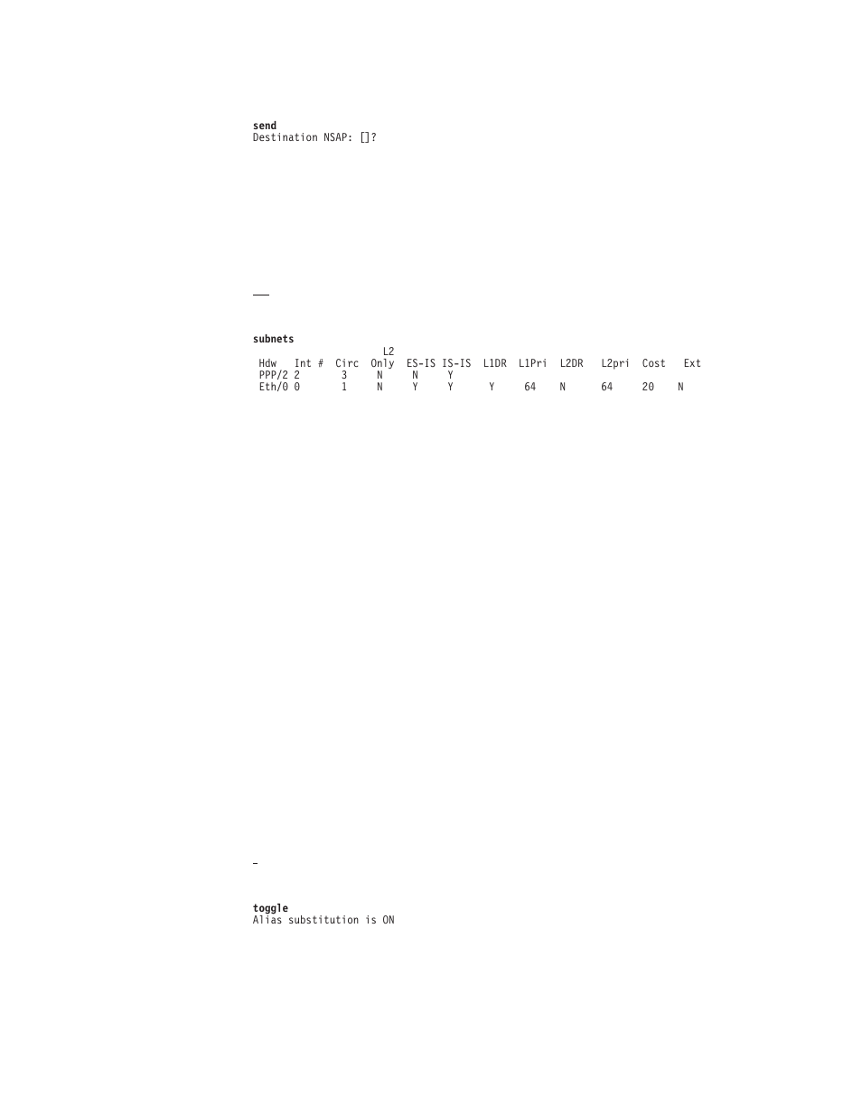 Subnets toggle (alias/no alias) traceroute, Subnets, Toggle (alias/no alias) | Traceroute | IBM SC30-3865-04 User Manual | Page 373 / 513