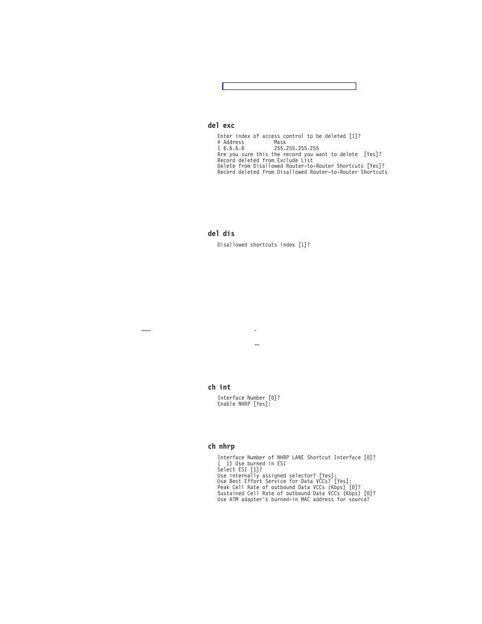 Change, Nhrp advanced configuration commands (talk 6) | IBM SC30-3865-04 User Manual | Page 393 / 513