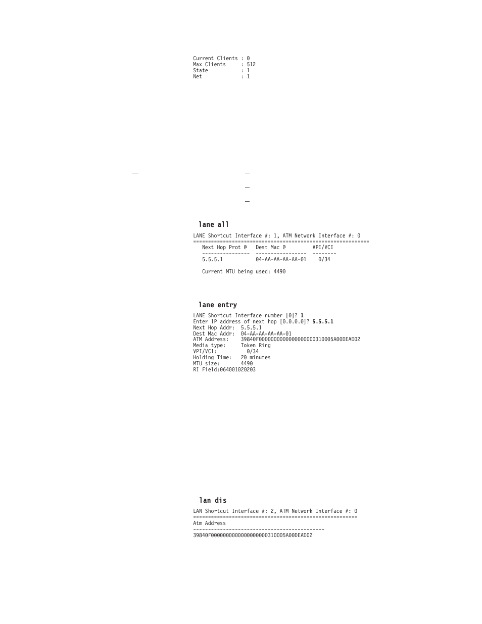 Lane shortcuts, Nhrp monitoring commands (talk 5) 372 | IBM SC30-3865-04 User Manual | Page 402 / 513