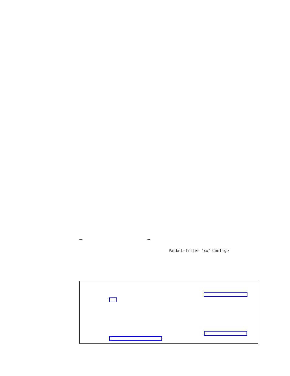 Update, Update packet-filter commands, Update packet-filter configuration command summary | IBM SC30-3865-04 User Manual | Page 424 / 513