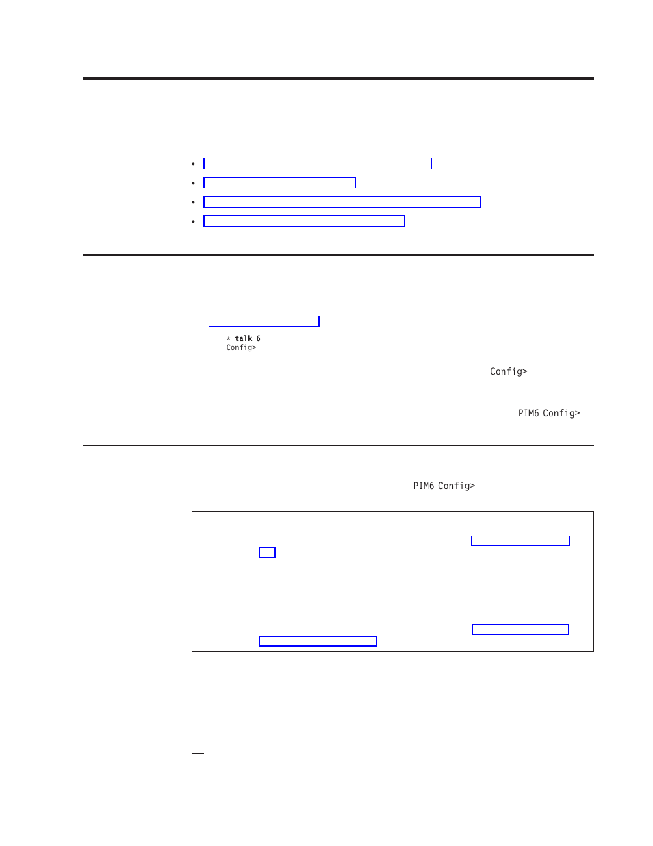 Routing protocol (pim), Delete, Pim configuration command summary | Accessing the pim configuration environment, Pim configuration commands | IBM SC30-3865-04 User Manual | Page 441 / 513