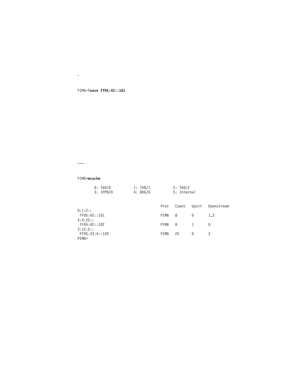 Leave mcache mgroup, Leave, Mcache | Mgroup | IBM SC30-3865-04 User Manual | Page 448 / 513