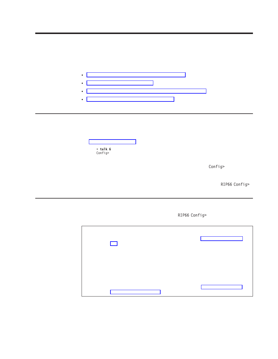 Rip6), Accessing the rip6 configuration environment, Rip6 configuration commands | Rip6 configuration command summary | IBM SC30-3865-04 User Manual | Page 455 / 513