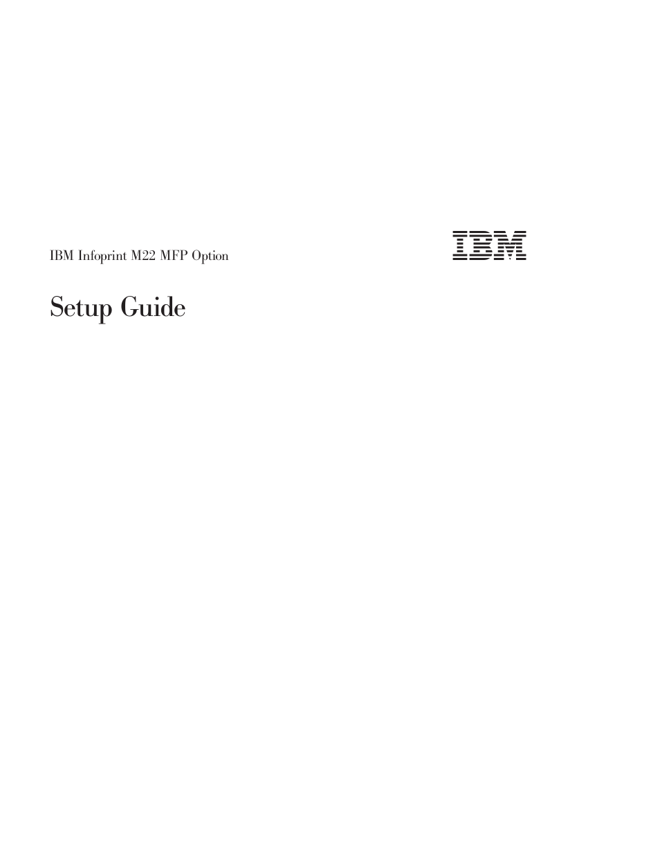 IBM Infoprint M22 MFP User Manual | 62 pages