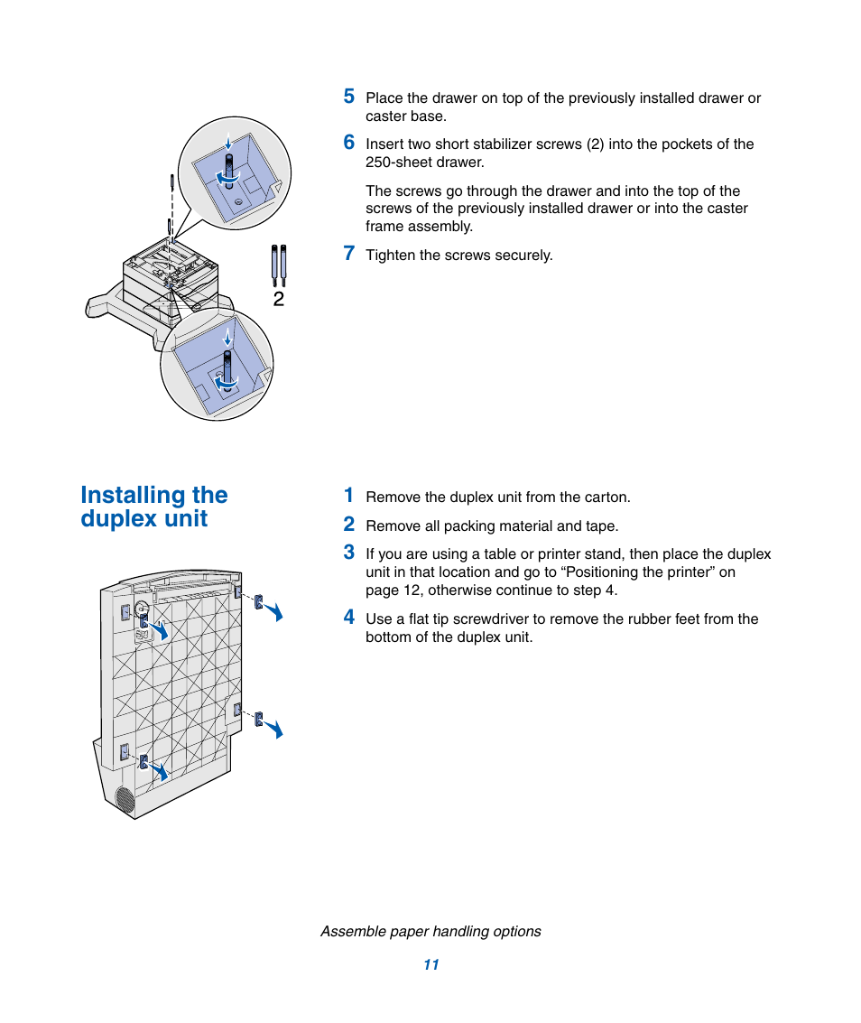 Installing the duplex unit | IBM Infoprint M22 MFP User Manual | Page 17 / 62