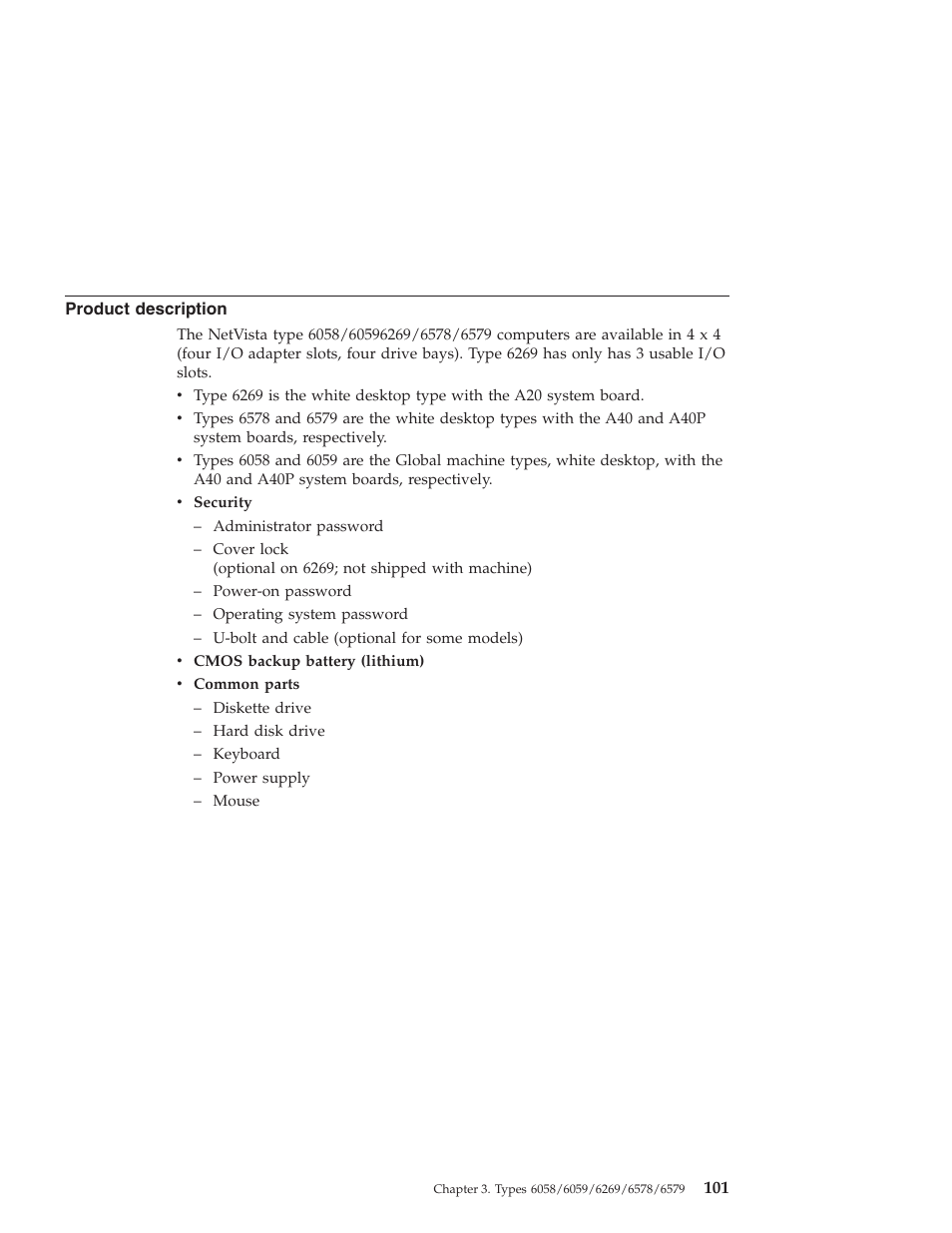 Product description | IBM 6648 User Manual | Page 115 / 248