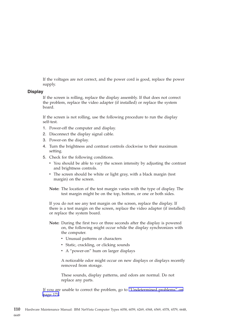 Display | IBM 6648 User Manual | Page 124 / 248