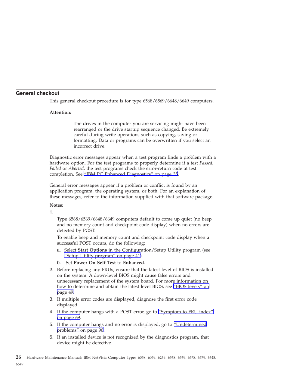 General checkout | IBM 6648 User Manual | Page 40 / 248