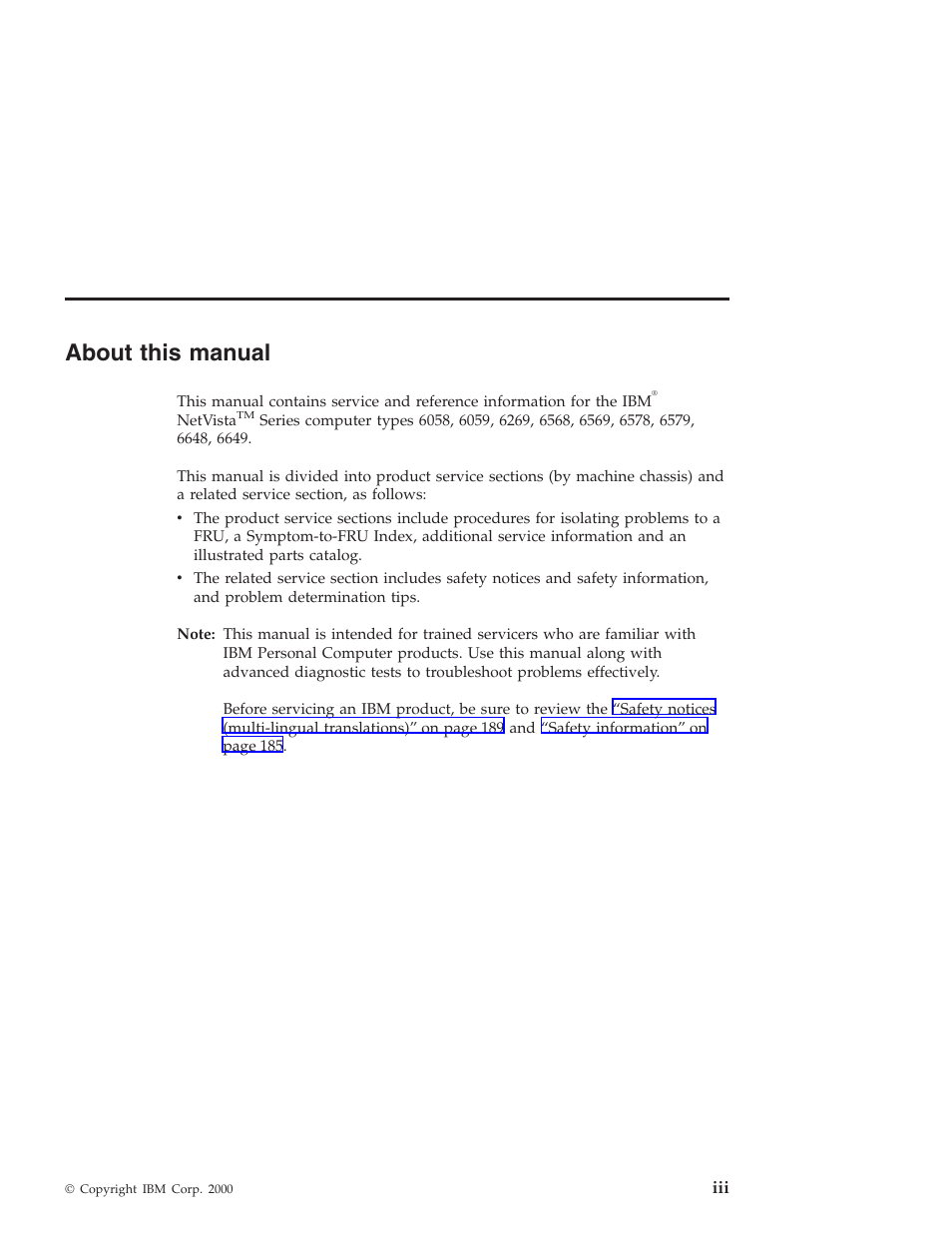 About this manual | IBM 6648 User Manual | Page 5 / 248