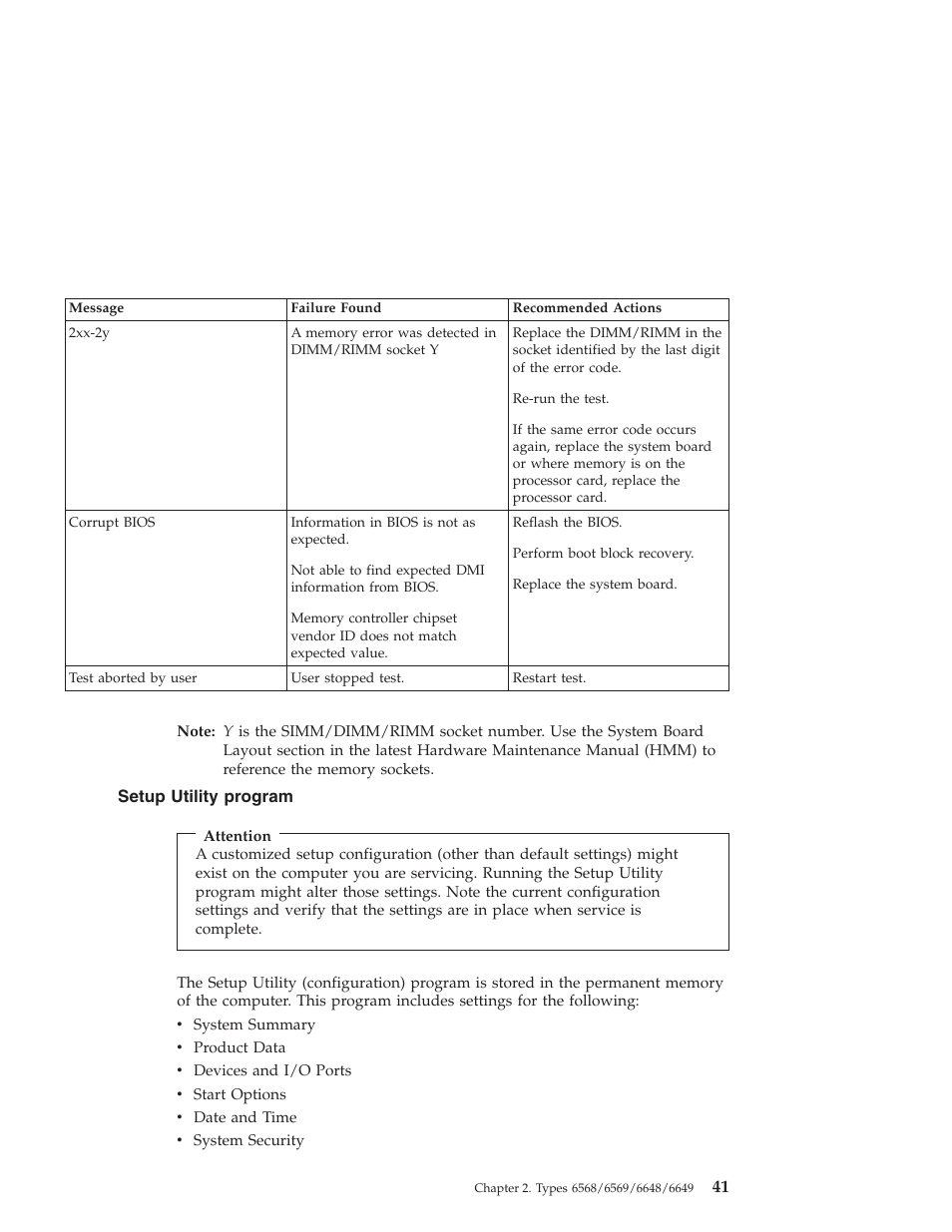 Setup utility program | IBM 6648 User Manual | Page 55 / 248