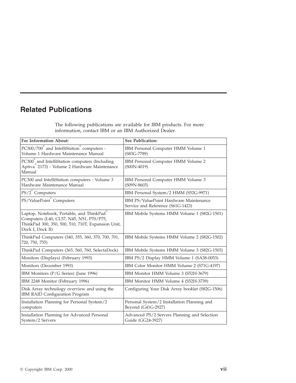 Related publications | IBM 6648 User Manual | Page 9 / 248