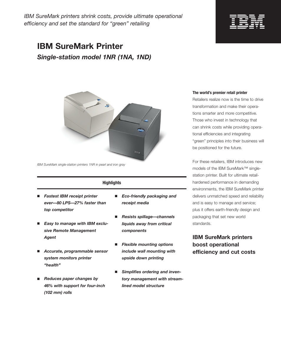 IBM SUREMARK 1ND User Manual | 8 pages