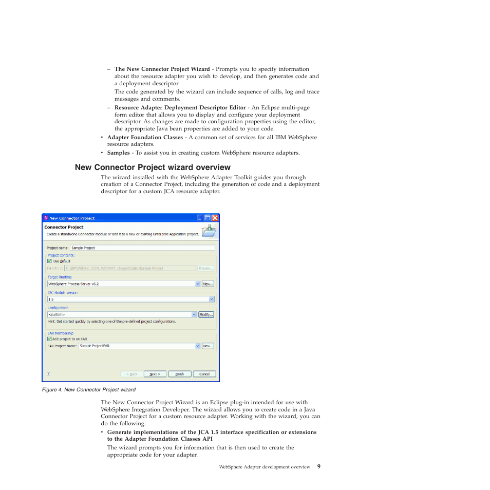 New connector project wizard overview | IBM WebSphere Adapters User Manual | Page 15 / 226