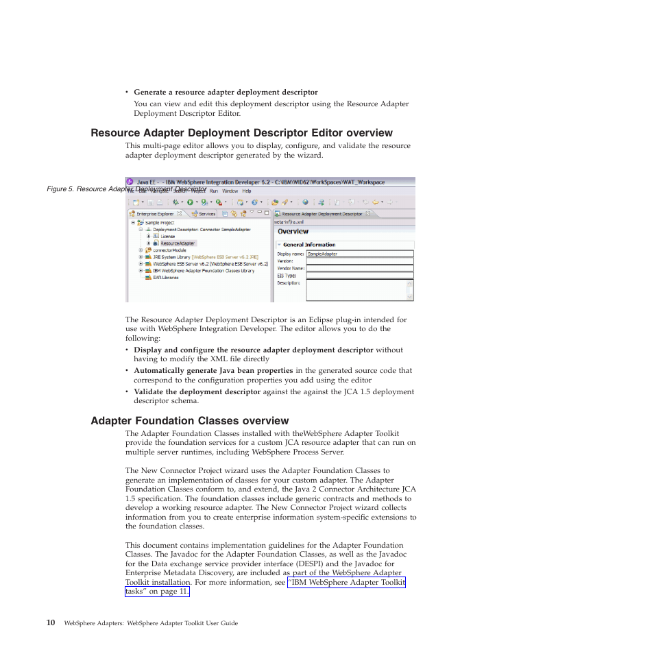 Adapter foundation classes overview | IBM WebSphere Adapters User Manual | Page 16 / 226