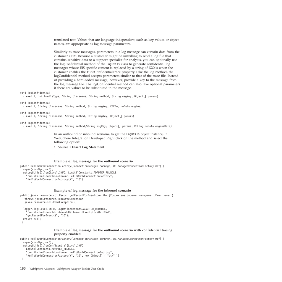IBM WebSphere Adapters User Manual | Page 186 / 226