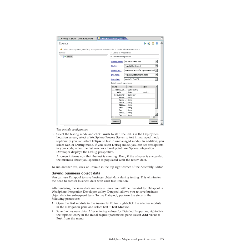 Saving business object data | IBM WebSphere Adapters User Manual | Page 205 / 226