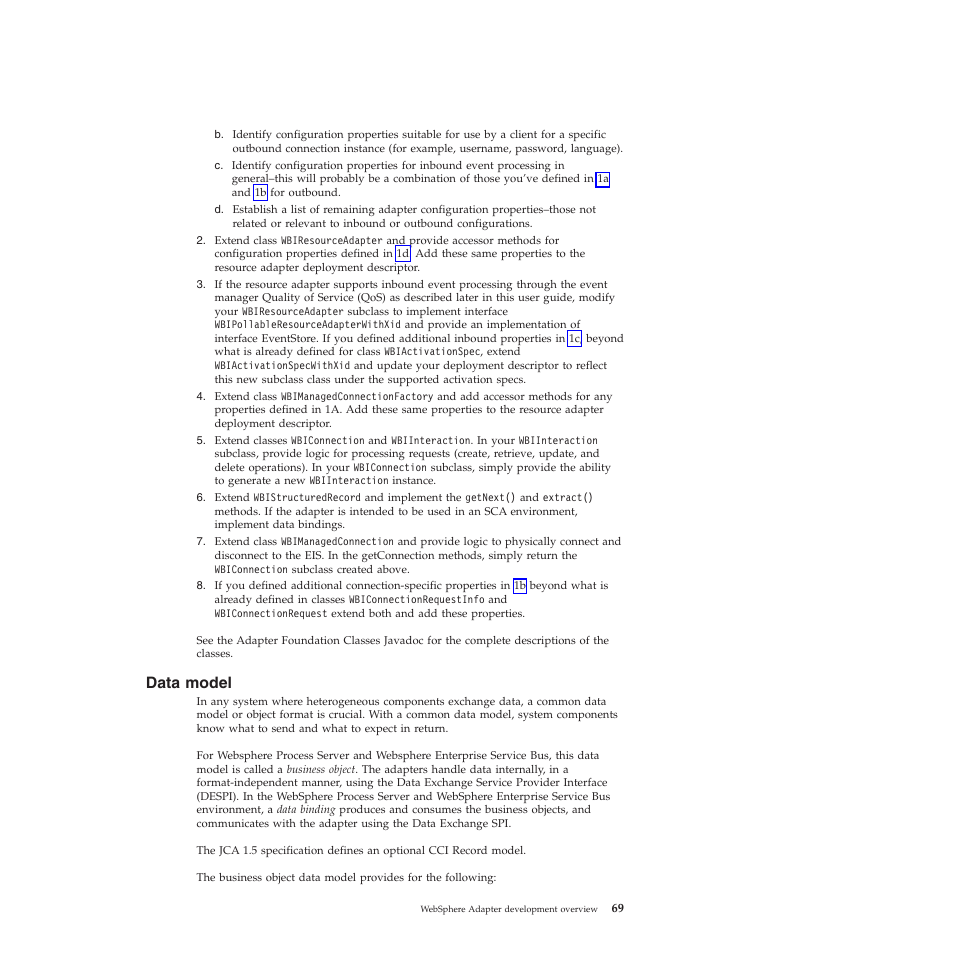 Data model | IBM WebSphere Adapters User Manual | Page 75 / 226