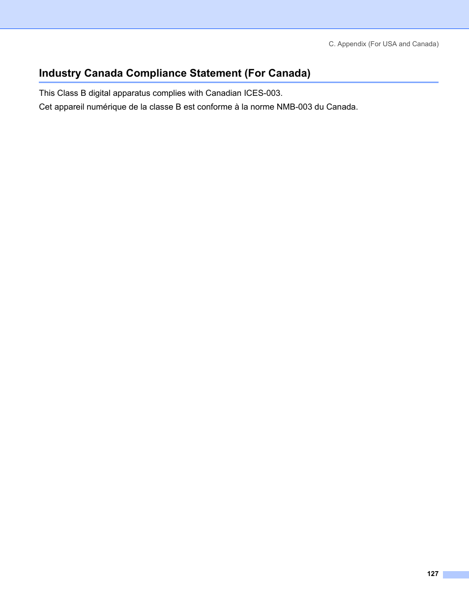 Industry canada compliance statement (for canada) | IBM HL-5250DN User Manual | Page 135 / 139