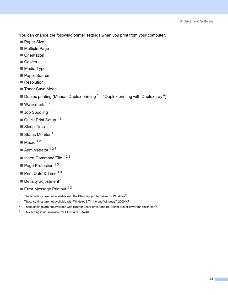 IBM HL-5250DN User Manual | Page 33 / 139