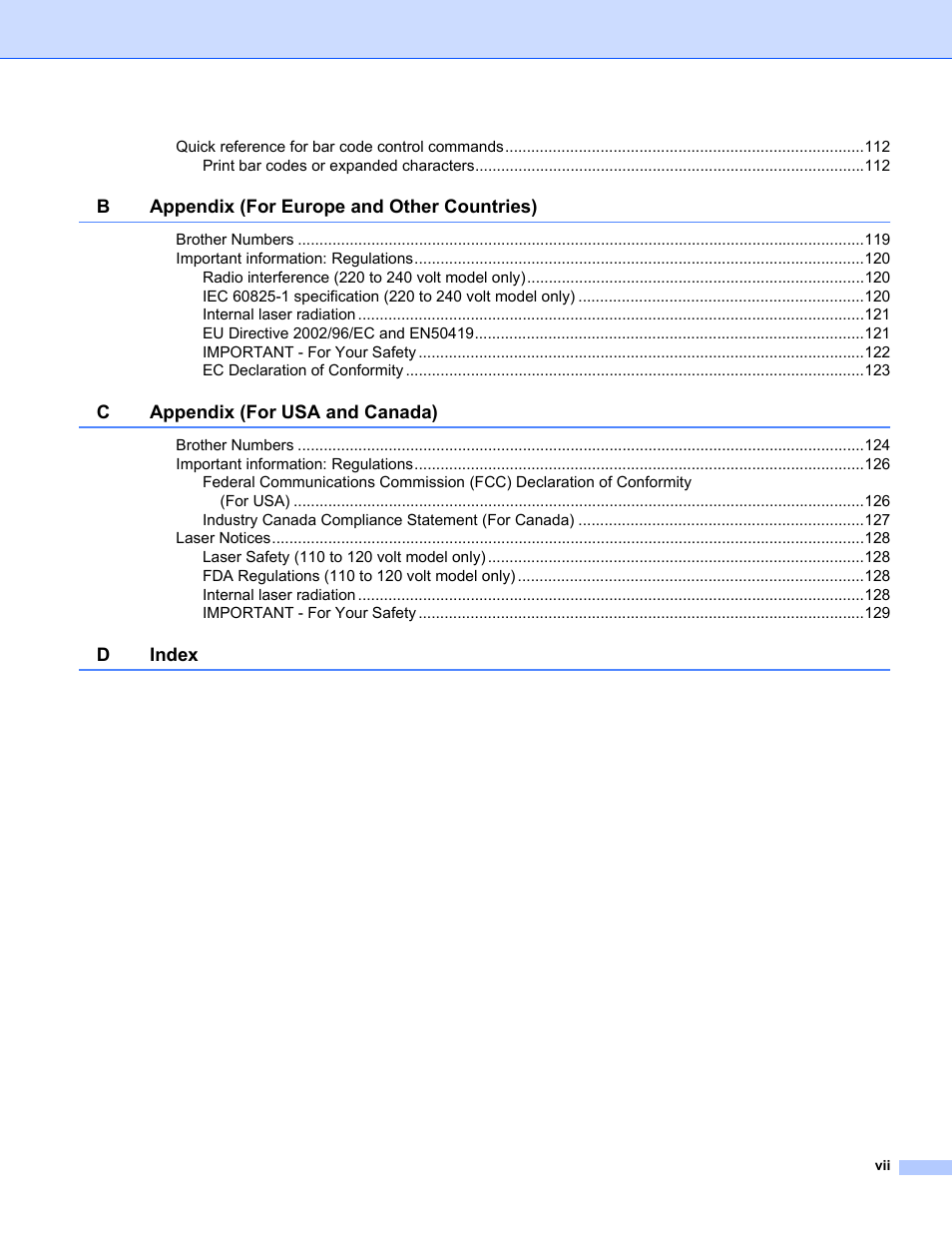 IBM HL-5250DN User Manual | Page 8 / 139