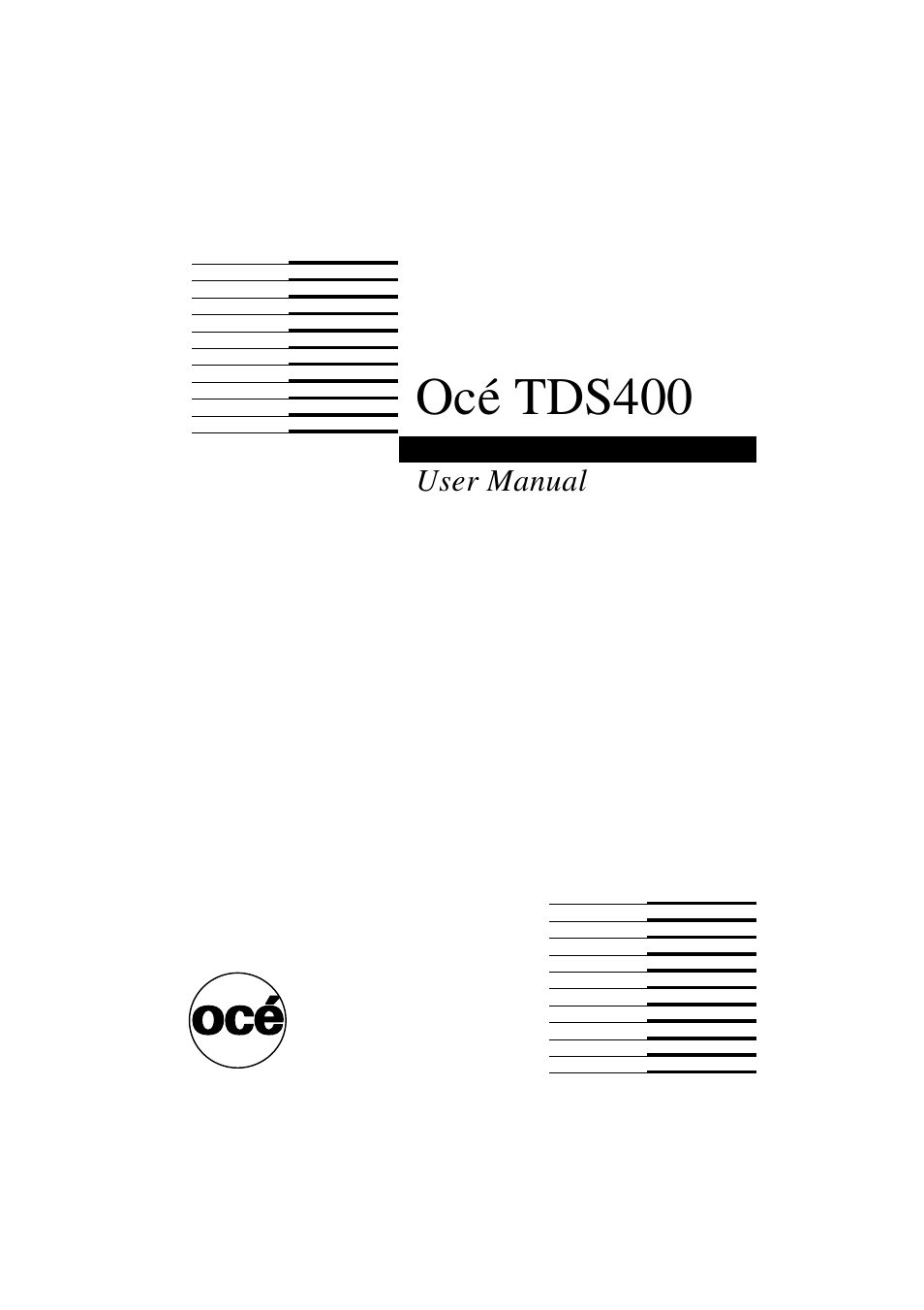 IBM Oce TDS400 User Manual | 239 pages