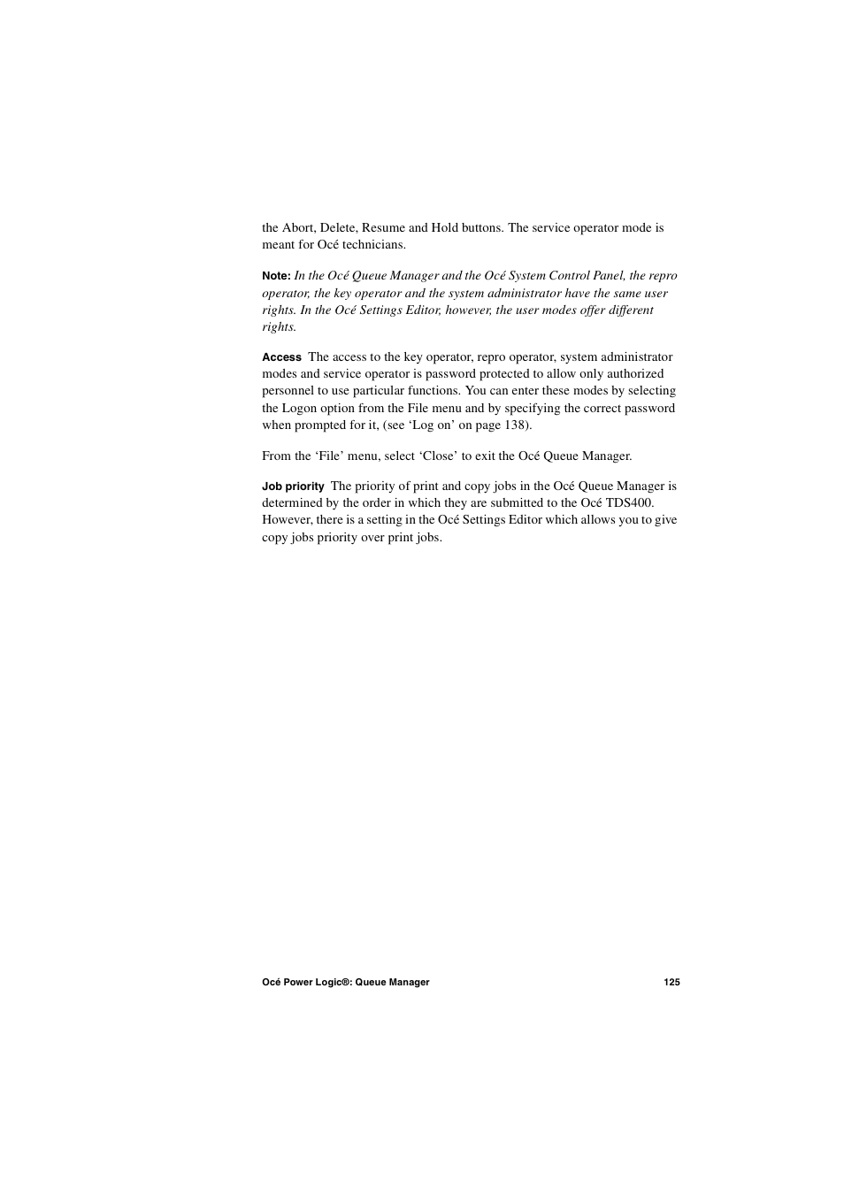 IBM Oce TDS400 User Manual | Page 125 / 239