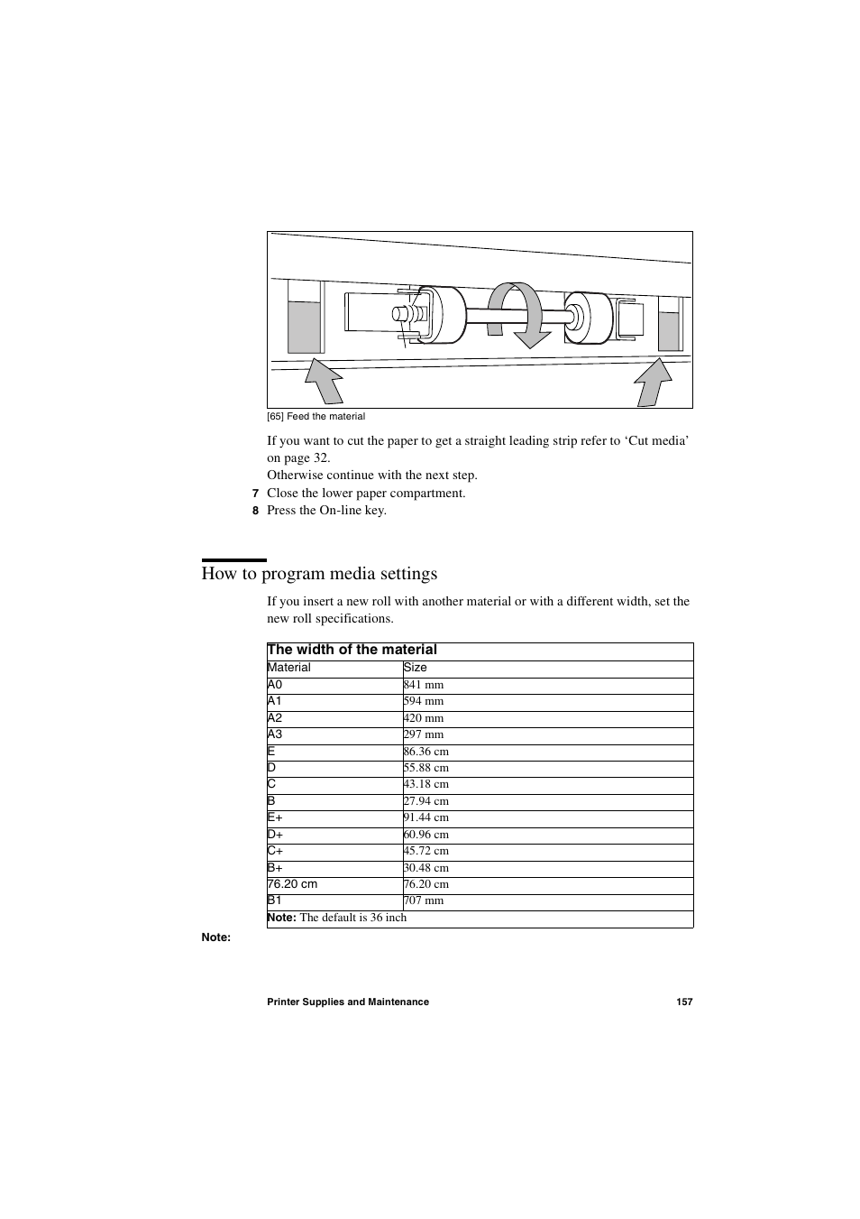 How to program media settings, How to program media settings 157, See figure 65) | IBM Oce TDS400 User Manual | Page 157 / 239