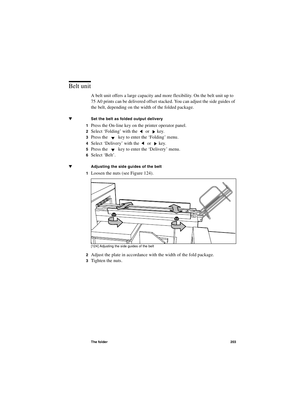 Belt unit, Belt unit 203 | IBM Oce TDS400 User Manual | Page 203 / 239