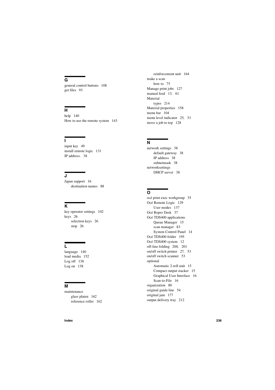 IBM Oce TDS400 User Manual | Page 236 / 239