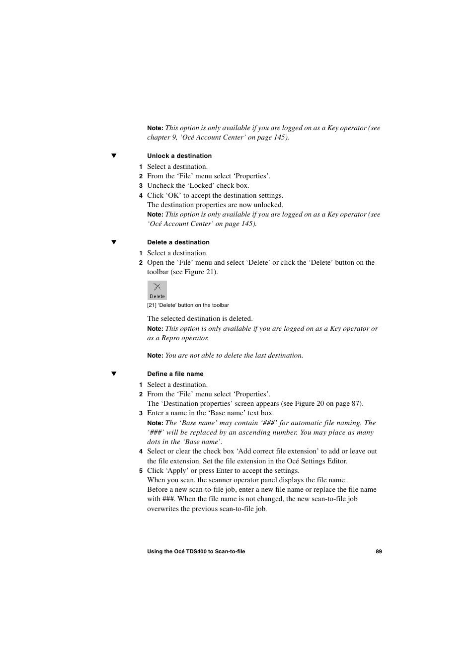 IBM Oce TDS400 User Manual | Page 89 / 239