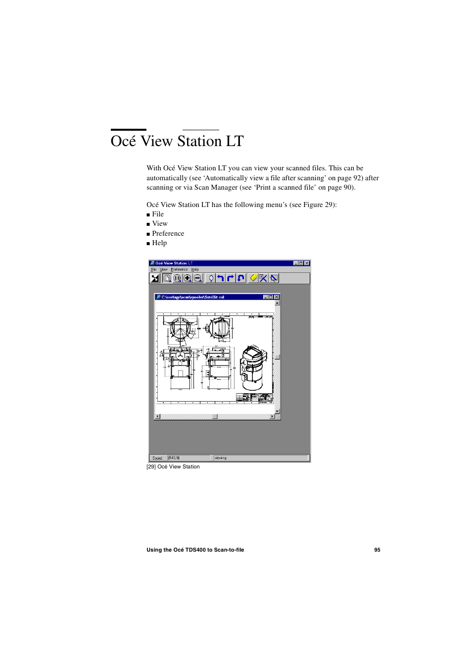 Océ view station lt, Océ view station lt 95 | IBM Oce TDS400 User Manual | Page 95 / 239