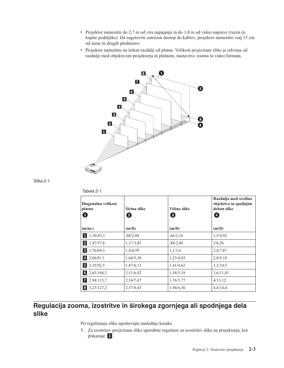 Regulacija, Zooma, Izostritve | Širokega, Zgornjega, Spodnjega, Dela, Slike | IBM E400 User Manual | Page 23 / 74